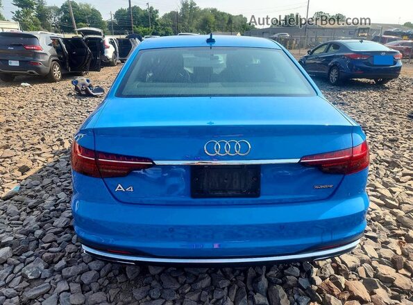 WAUENAF4XLA061469 2020 AUDI A4 Blue Вид ззаду