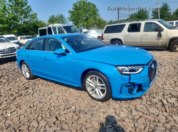 WAUENAF4XLA061469 2020 AUDI A4 Blue Передня права чверть