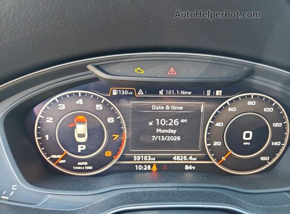 WAUENCF51JA027809 2018 AUDI A5 Gray Սարքավորումների վահանակի տեսք