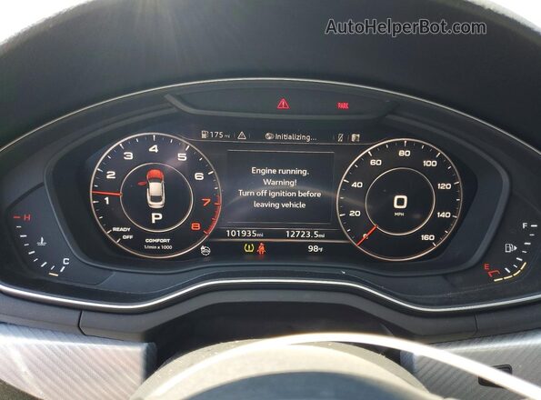 WAUENCF54JA005688 2018 AUDI A5 Синий Вид щитка приборов