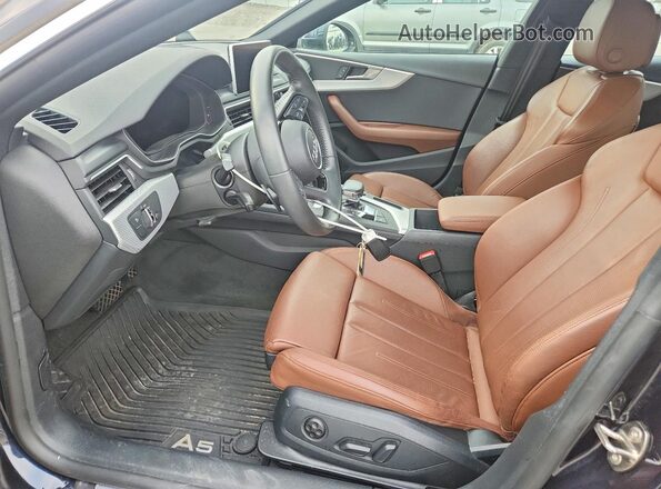 WAUENCF56JA039406 2018 AUDI A5 Blue წინა სალონის ხედი