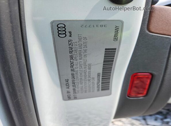 WAUENCF58JA043859 2018 AUDI A5 White Widok komory silnika