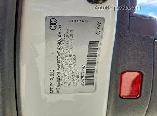 WAUENCF5XKA005454 2019 AUDI A5 White Շարժիչի բաժամունքի տեսք