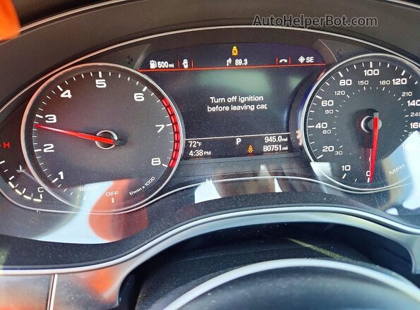 WAUF3AFC7JN046029 2018 AUDI A6 Black Vista del cuadro de instrumentos