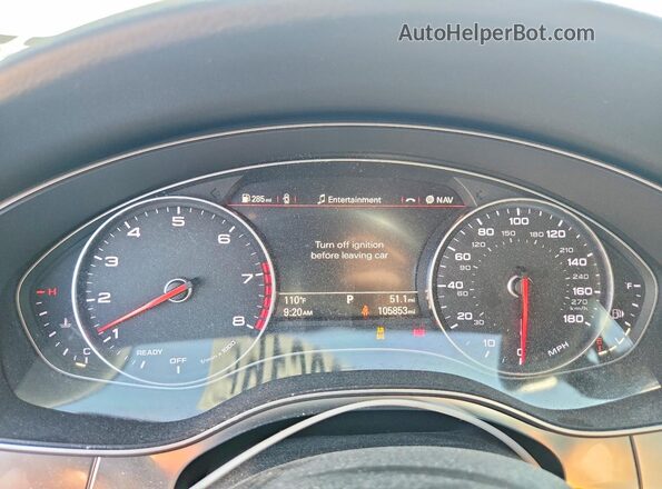 WAUFFAFC4GN098749 2016 AUDI A6 Silver Vista del cuadro de instrumentos