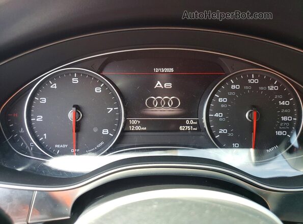 WAUG8AFC0JN051319 2018 AUDI A6 Burgundy ხელსაწყოთა პანელის ხედი