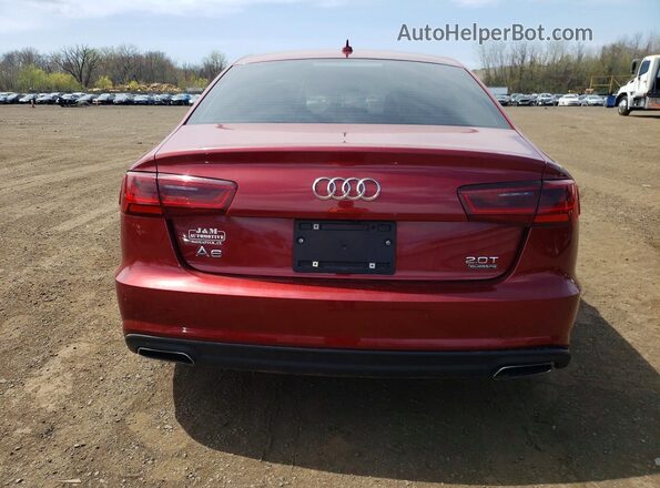 WAUG8AFC0JN051319 2018 AUDI A6 Burgundy უკანა ხედი