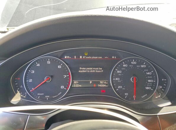 WAUG8AFC1JN028017 2018 AUDI A6 Black Instrument cluster view
