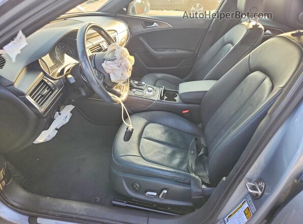 WAUG8AFC1JN059946 2018 AUDI A6 Gray Widok wnętrza z przodu