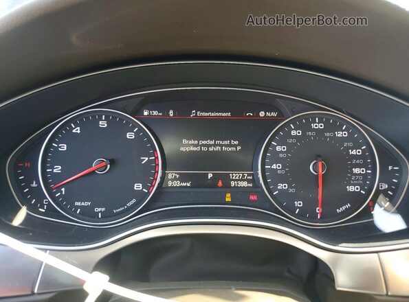 WAUG8AFC2JN105588 2018 AUDI A6 Black Instrument cluster view