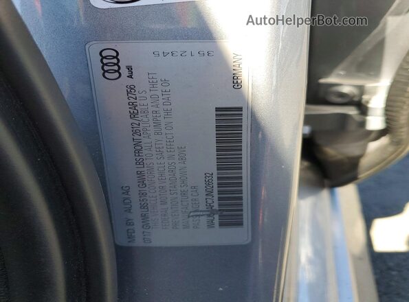 WAUG8AFC7JN026532 2018 AUDI A6 Серебряный Вид подкапотного пространства