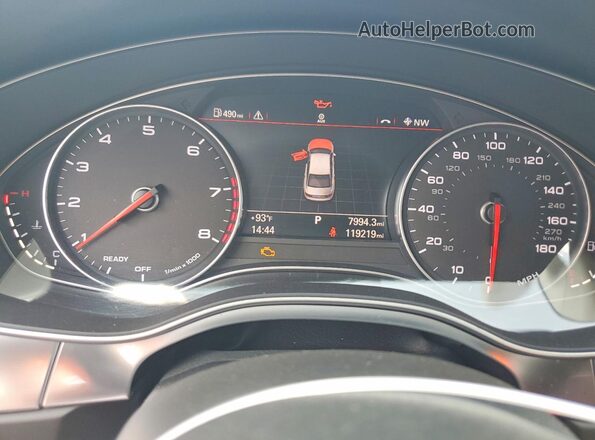 WAUGFAFC7GN010779 2016 AUDI A6 Black Widok zestawu wskaźników