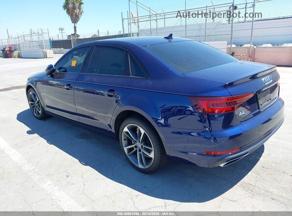 WAUGMAF40KA073396 2019 AUDI A4 Dark Blue Задняя левая четверть