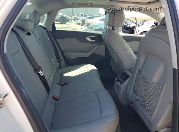 WAUGMAF43KN015050 2019 AUDI A4 White უკანა სავარძლების ხედი