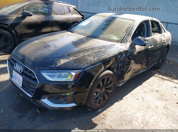 WAUGMAF43LN008567 2020 AUDI A4 Black Առջևի ձախ երեք քառորդ տեսարան