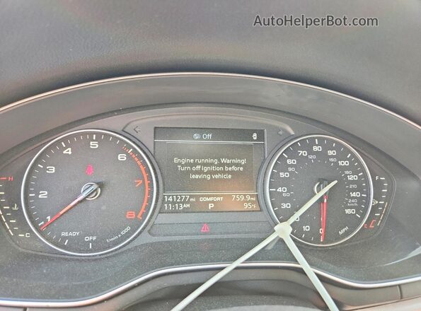 WAUGMAF44HN067666 2017 AUDI A4 Red Vista del cuadro de instrumentos