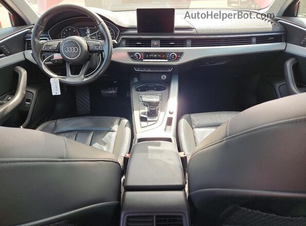WAUGMAF44HN067666 2017 AUDI A4 Red Vista del salpicadero