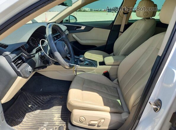 WAUGMAF45KA106425 2019 AUDI A4 Белый Вид салона спереди
