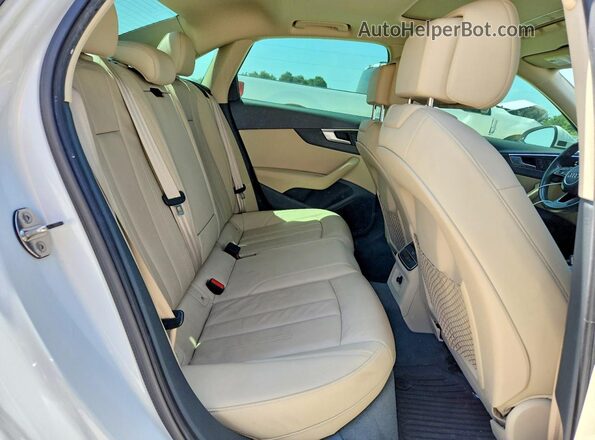 WAUGMAF45KA106425 2019 AUDI A4 Белый Вид задних сидений