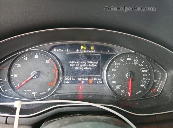 WAUGMAF45KN012845 2019 AUDI A4 White Vista del cuadro de instrumentos