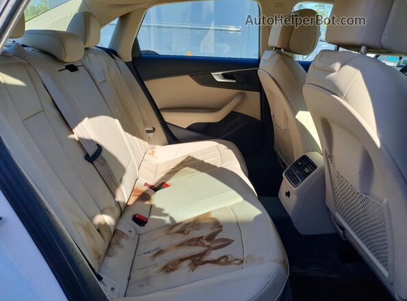 WAUGMAF46KA006768 2019 AUDI A4 White Вид задніх сидінь