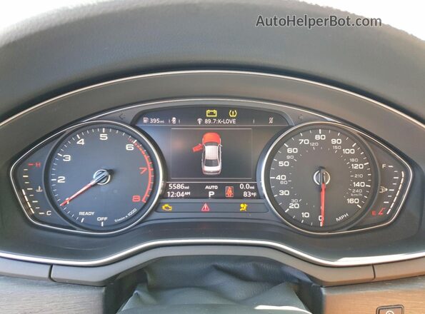 WAUGMAF46KA006768 2019 AUDI A4 White Вид щитка приладів