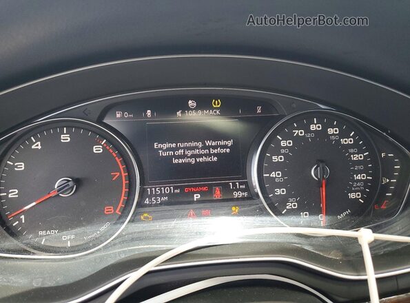WAUGMAF46KN002129 2019 AUDI A4 White Instrument cluster view