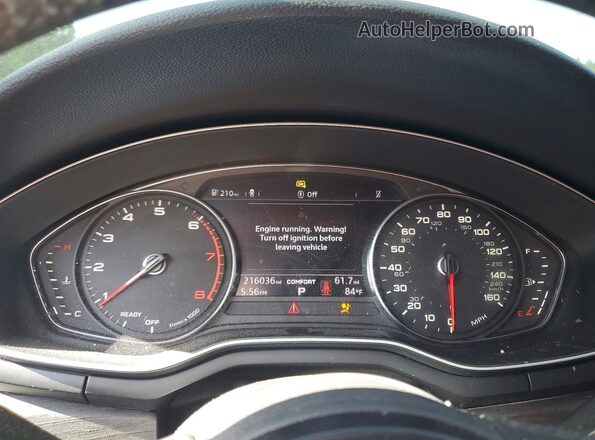 WAUGMAF47KA007136 2019 AUDI A4 Black Instrument cluster view