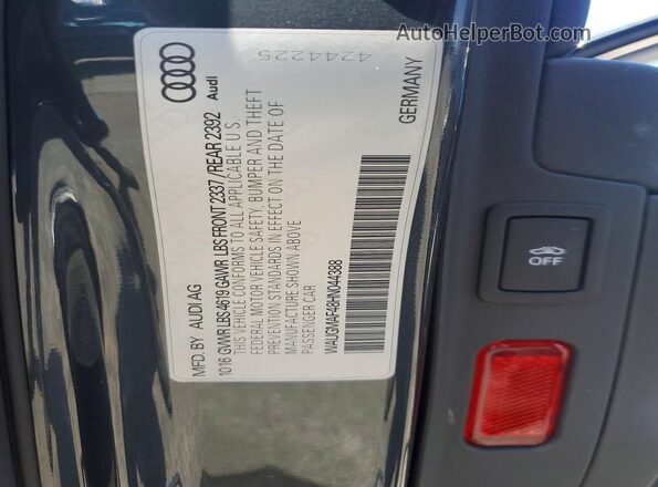 WAUGMAF48HN044388 2017 AUDI A4 Серый Вид подкапотного пространства