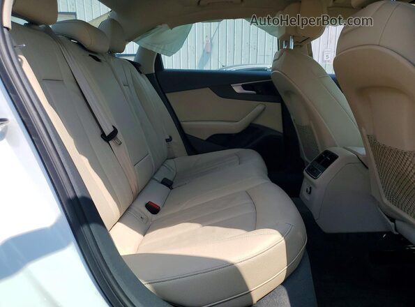 WAUGMAF49KN018180 2019 AUDI A4 White უკანა სავარძლების ხედი