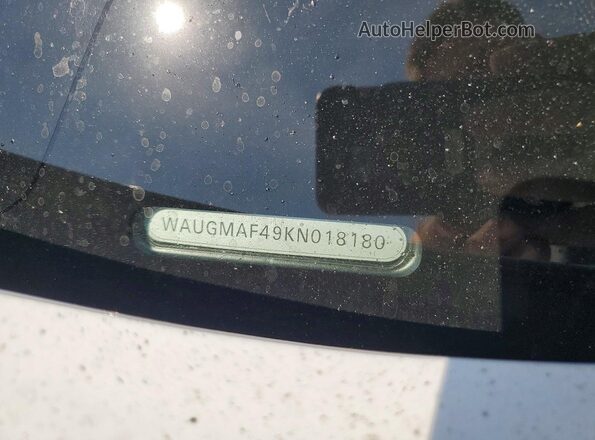 WAUGMAF49KN018180 2019 AUDI A4 White ძრავის განყოფილების ხედი