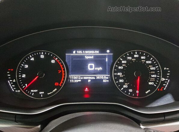 WAUGNAF40HN014234 2017 AUDI A4 Black Widok zestawu wskaźników