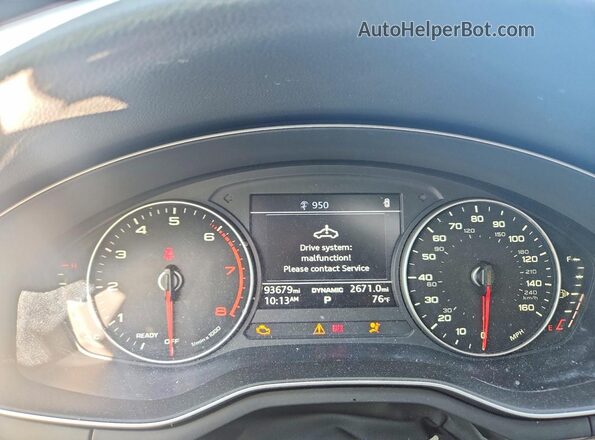 WAUGNAF41HN058503 2017 AUDI A4 White Vista del cuadro de instrumentos