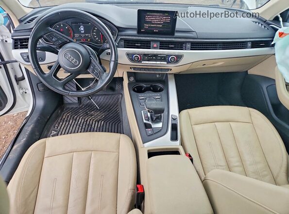 WAUGNAF41HN058503 2017 AUDI A4 White Vista del salpicadero