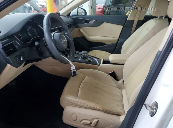 WAUGNAF49HN022056 2017 AUDI A4 White წინა სალონის ხედი