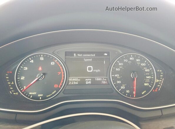WAUGNAF49HN022056 2017 AUDI A4 White ხელსაწყოთა პანელის ხედი