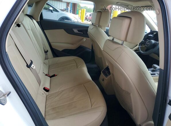 WAUGNAF49HN022056 2017 AUDI A4 White უკანა სავარძლების ხედი