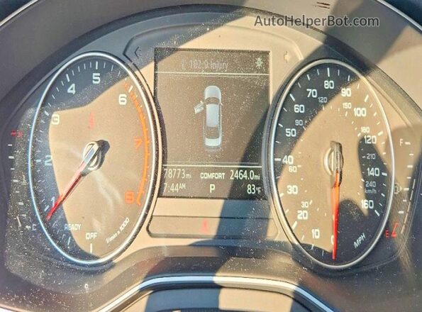 WAUGNAF49HN022249 2017 AUDI A4 White Instrument cluster view