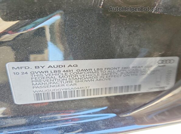 WAUGUDGY8SA044537 2025 AUDI A3 Black Vista del compartimento del motor