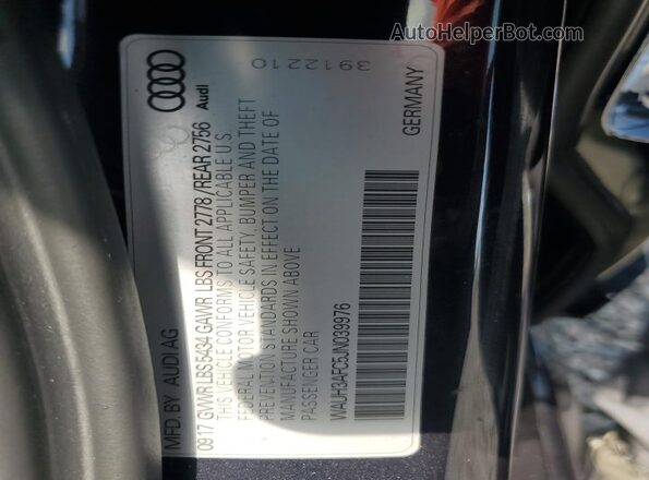 WAUH3AFC5JN039976 2018 AUDI A6 Blue Շարժիչի բաժամունքի տեսք