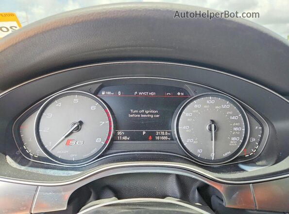 WAUHFAFC2HN119835 2017 AUDI S6 Black Widok zestawu wskaźników