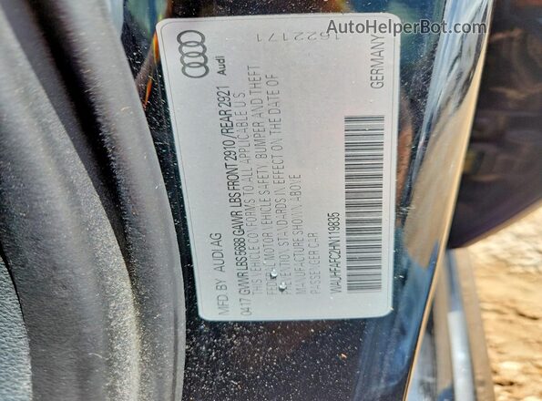 WAUHFAFC2HN119835 2017 AUDI S6 Black Widok komory silnika