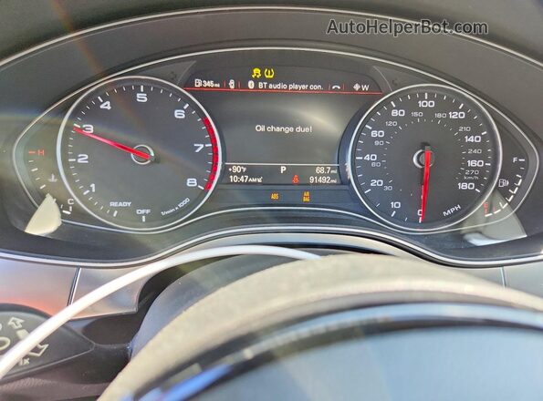 WAUHGAFC4GN014466 2016 AUDI A6 Gray Instrument cluster view