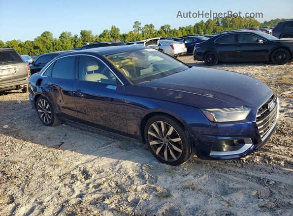 WAUHMAF40LN007607 2020 AUDI A4 Blue Передня права чверть