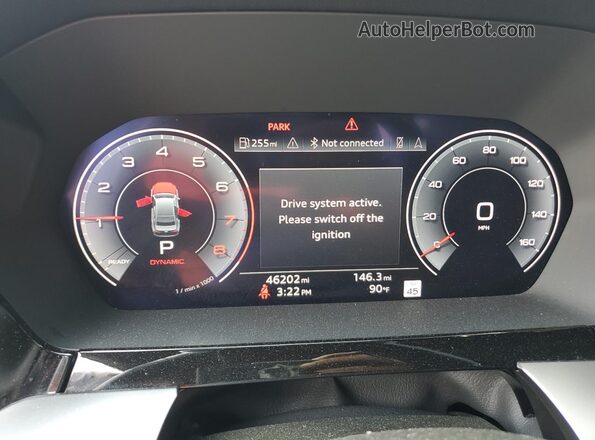 WAUHUDGY0NA058909 2022 AUDI A3 Blue Вид щитка приладів
