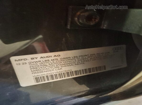 WAUHUDGY1RA078253 2024 AUDI A3 Black ძრავის განყოფილების ხედი