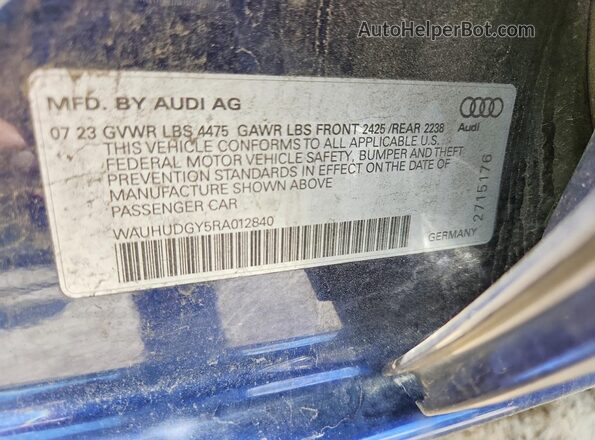 WAUHUDGY5RA012840 2024 AUDI A3 Синий Вид подкапотного пространства