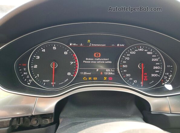 WAUJ2AFC4HN106937 2017 AUDI A6 White ხელსაწყოთა პანელის ხედი