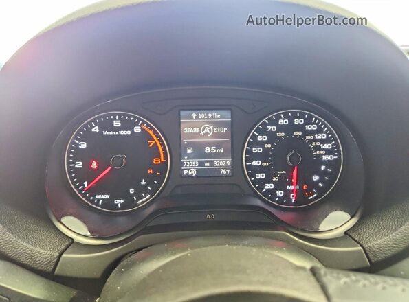 WAUJ8GFF9H1009686 2017 AUDI A3 White Instrument cluster view