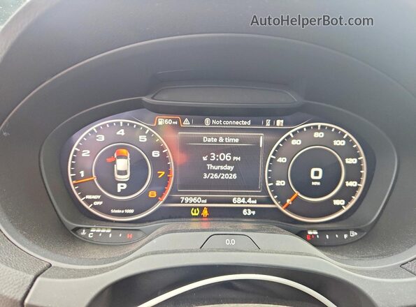 WAUJ8GFFXH1063126 2017 AUDI A3 Красный Вид щитка приборов